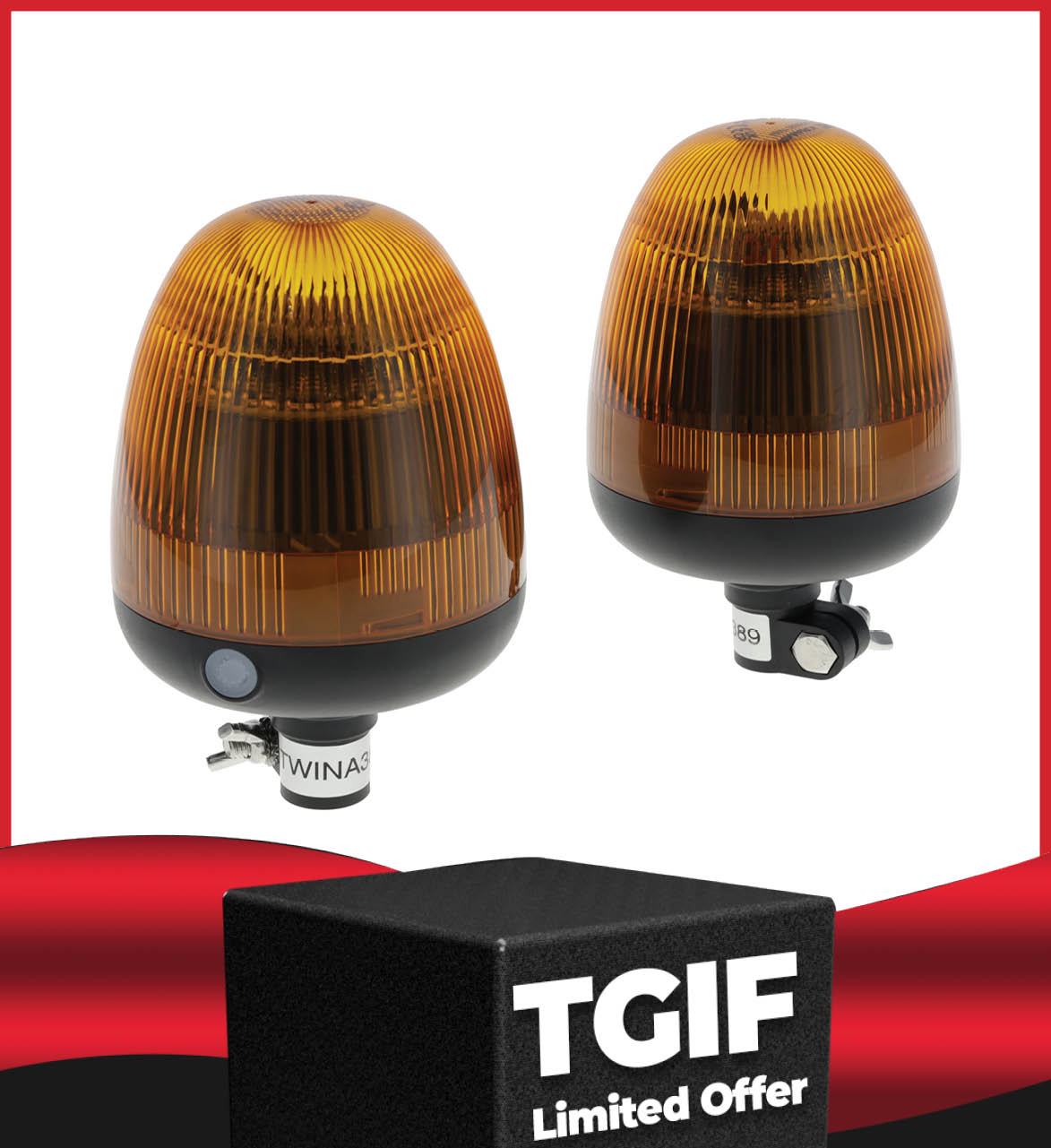 Kramp Bolt-on LED Twin Flashing Beacons